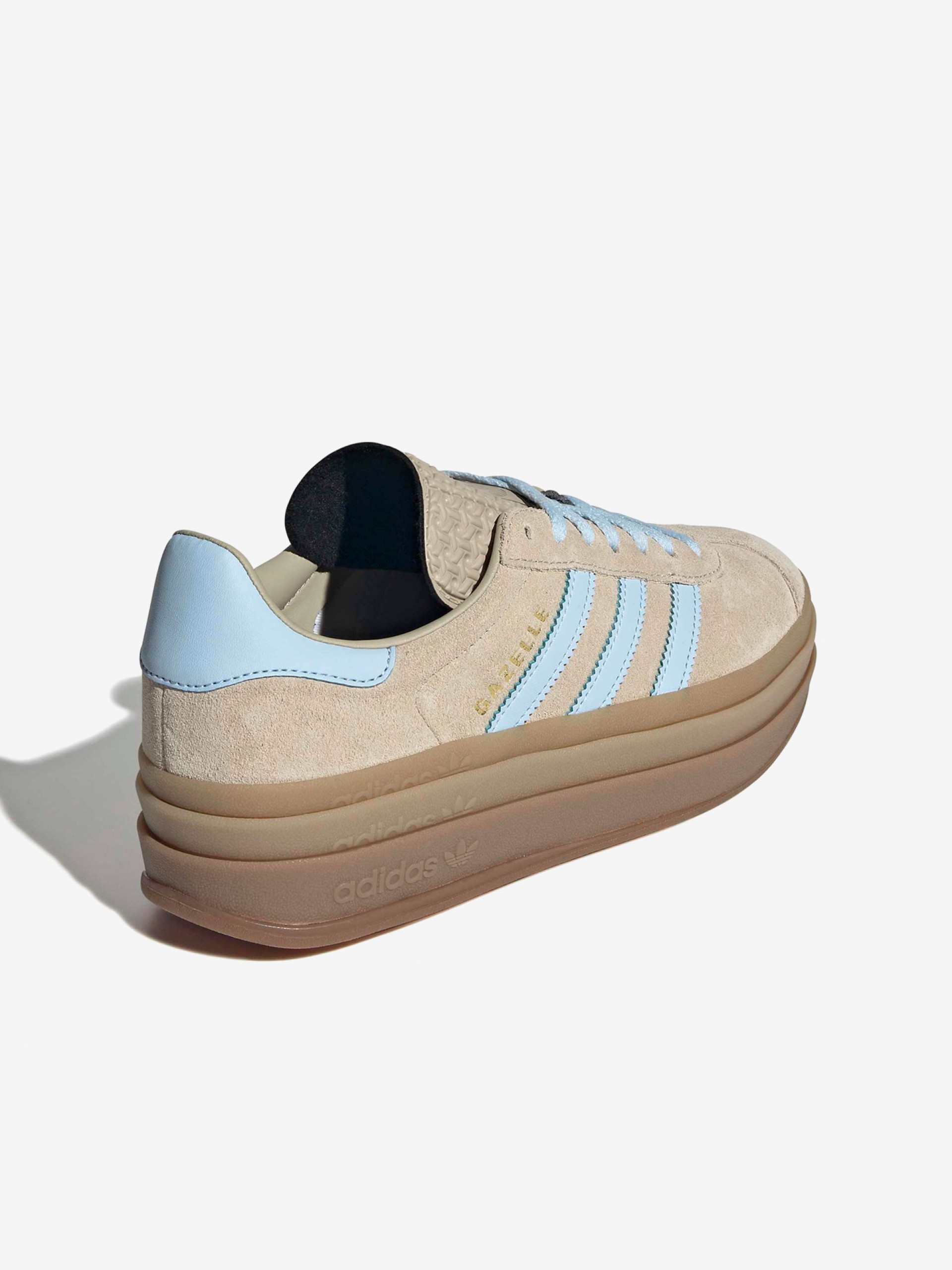 Adidas Gazelle Bold W Beige and Blue Sneakers