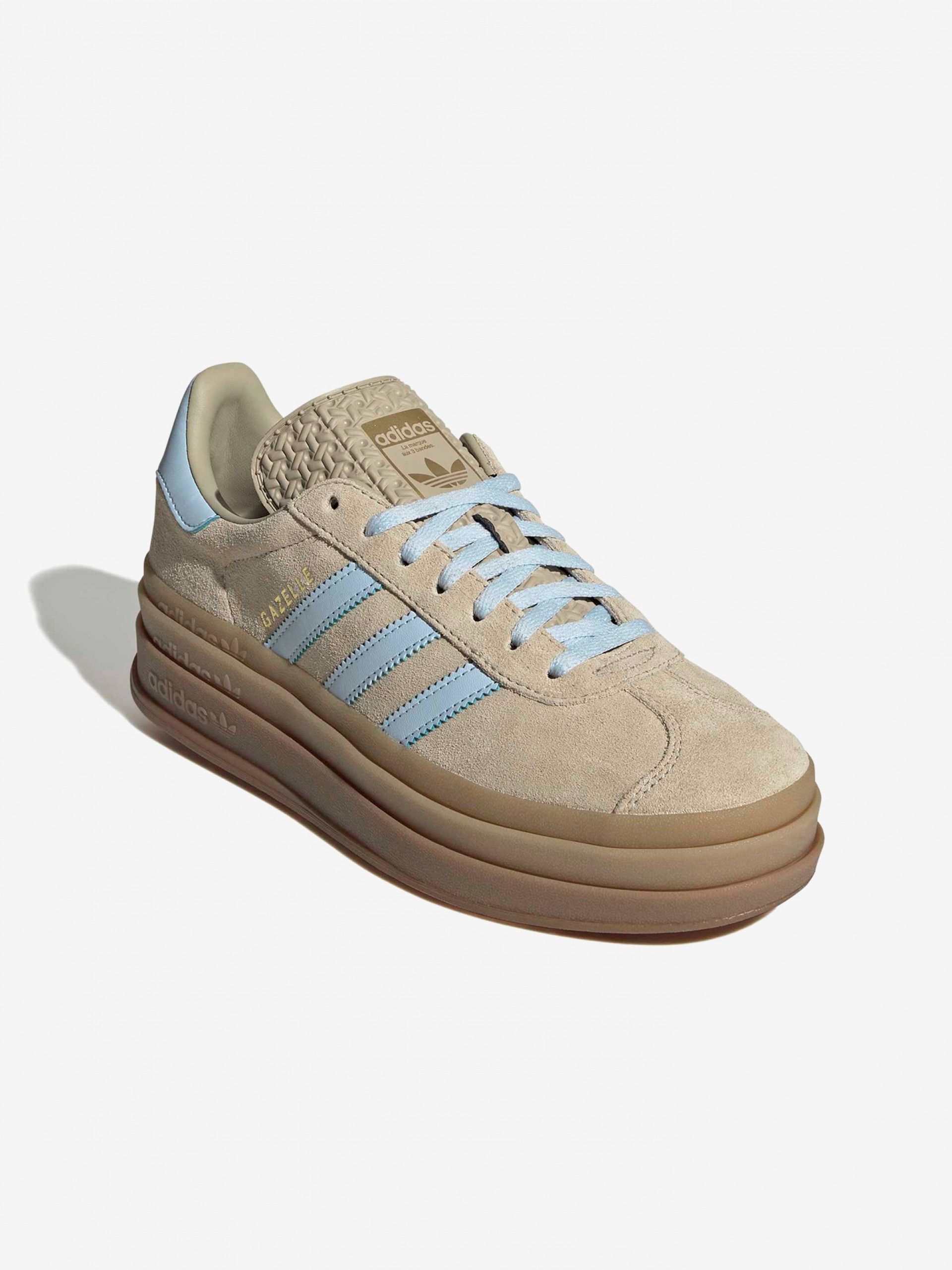 Zapatillas Adidas Gazelle Bold W Beige y Azules