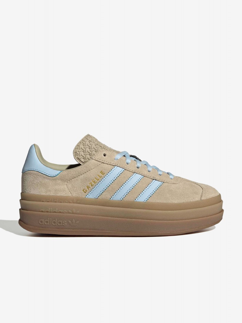 Sapatilhas Adidas Gazelle Bold W Bege e Azuis Sapatilhas Adidas Gazelle Bold W Bege e Azuis