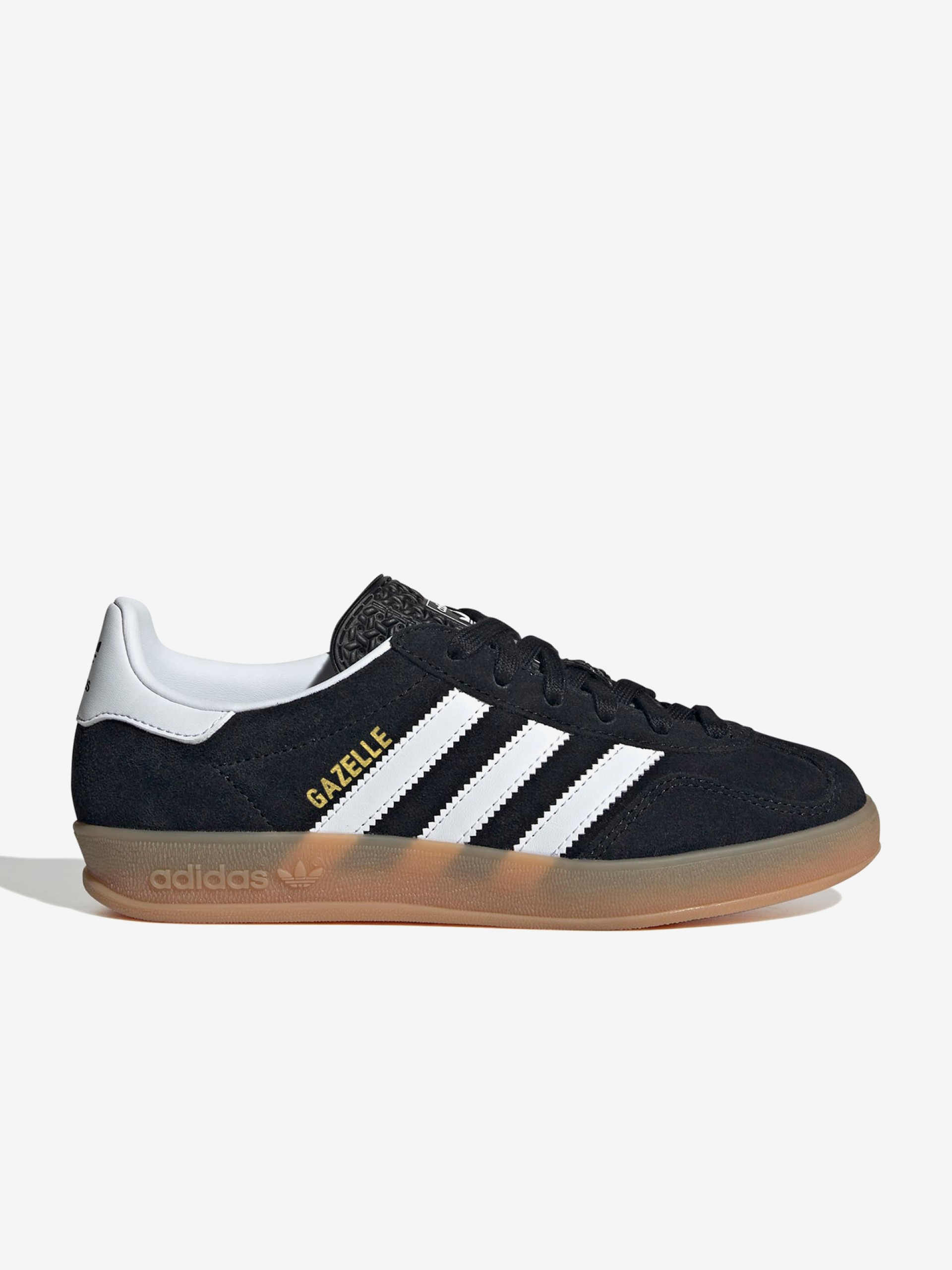 Adidas Gazelle Indoor J Black Suede Sneakers