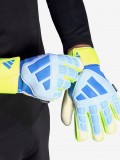 Adidas Predator Match Fingersave Blue and Green Goalkeeper Gloves