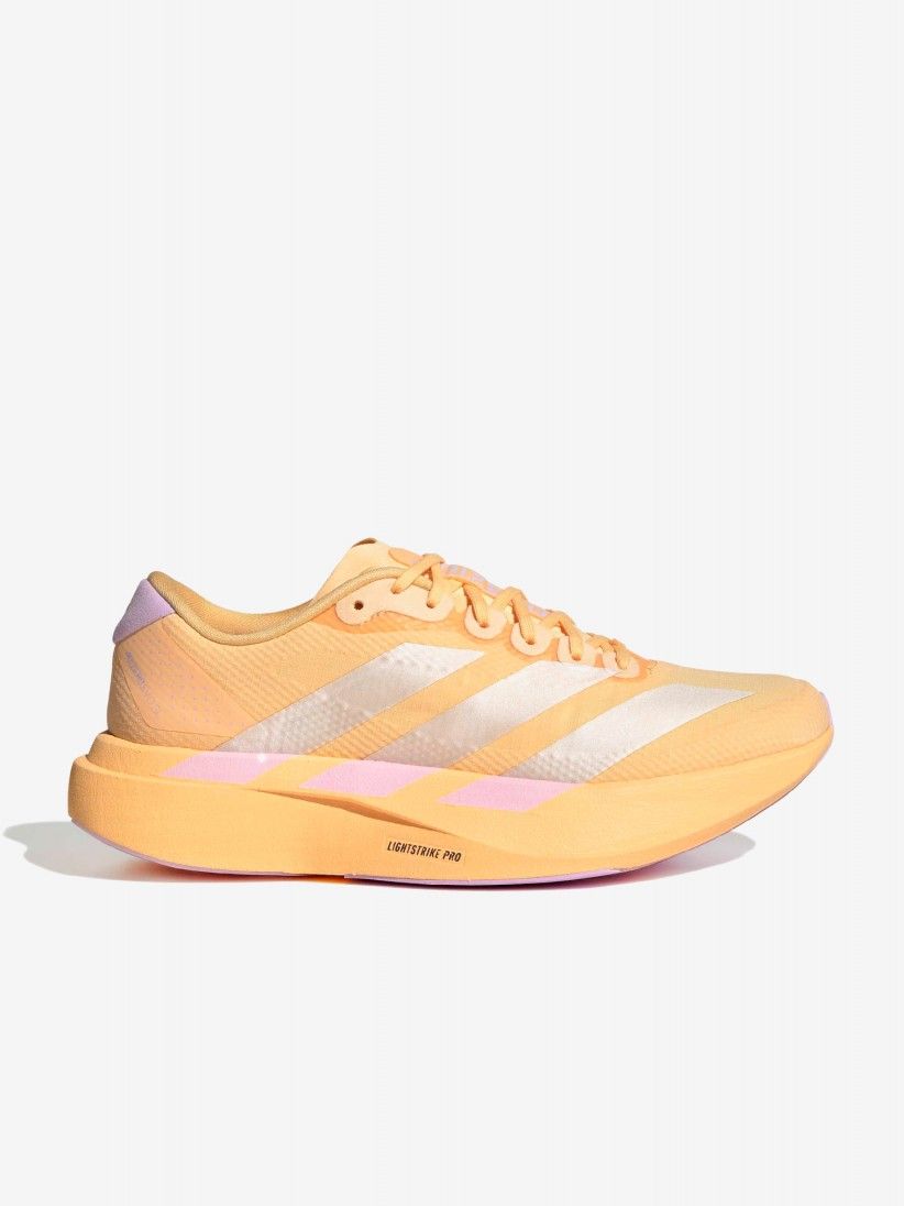 Adidas Adizero Evo SL Woven W Orange and Lilac Running Trainers