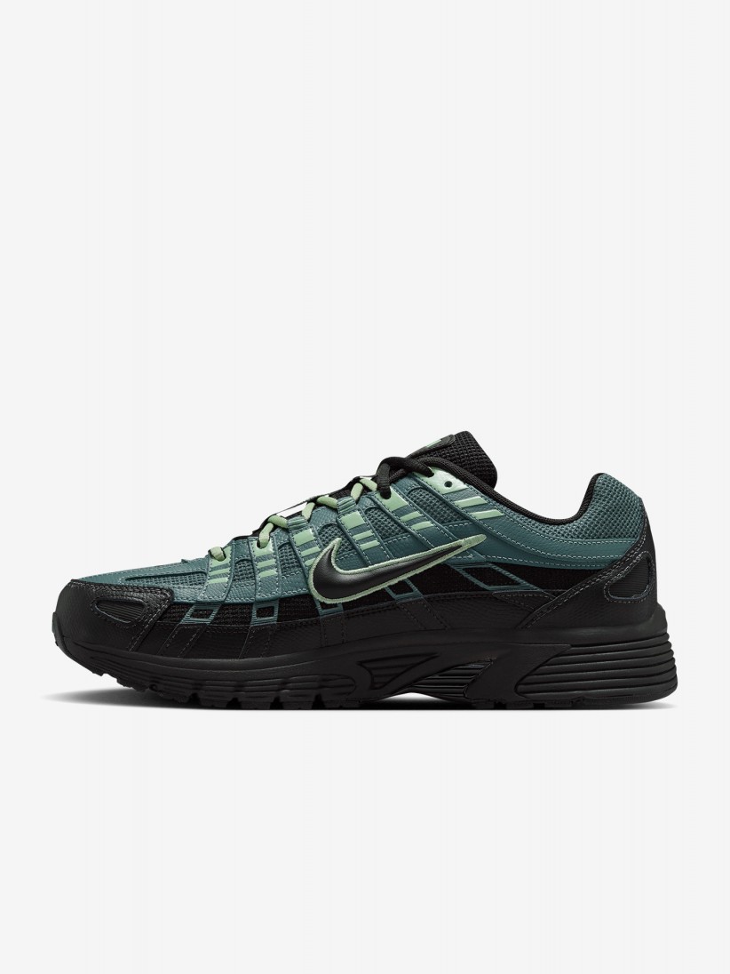 Nike P-6000 Premium Black and Green Sneakers For Men