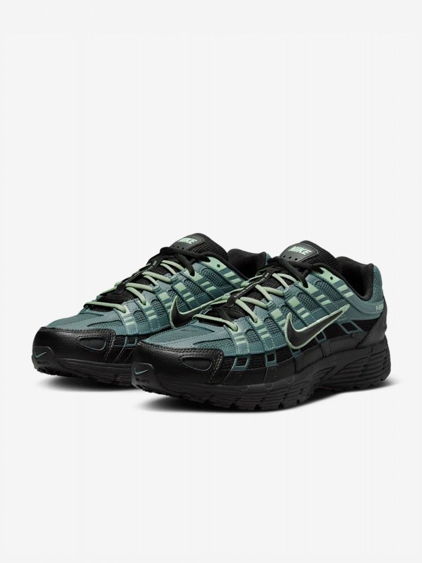 Nike P-6000 Premium Black and Green Sneakers For Men