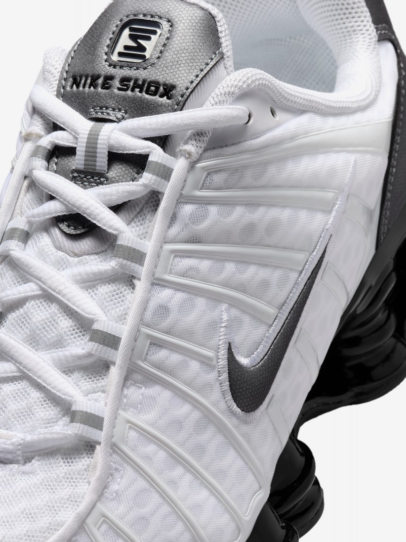Sapatilhas Nike Shox TL Brancas, Cinzentas e Pretas Para Homem