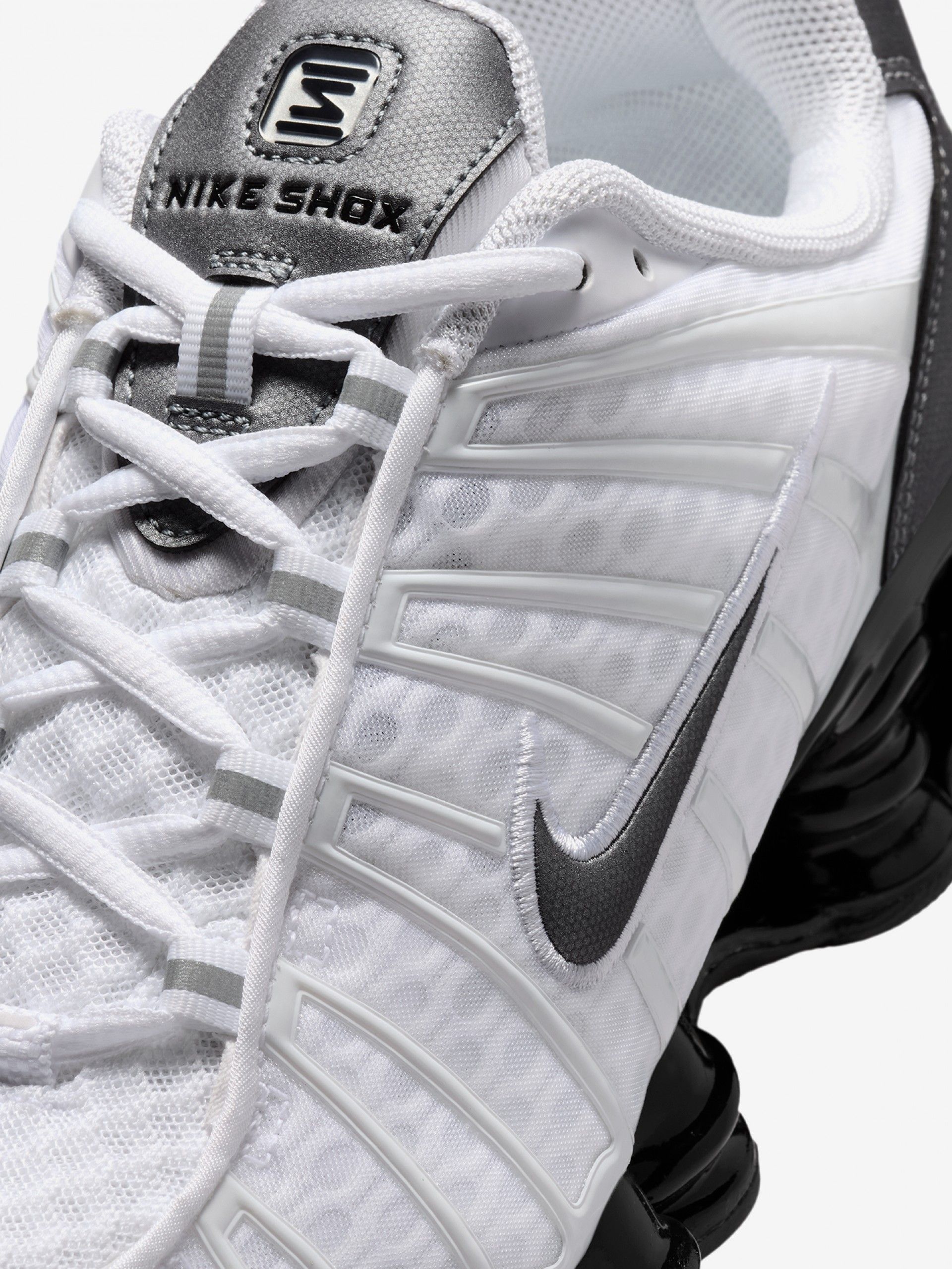 Sapatilhas Nike Shox TL Brancas, Cinzentas e Pretas Para Homem