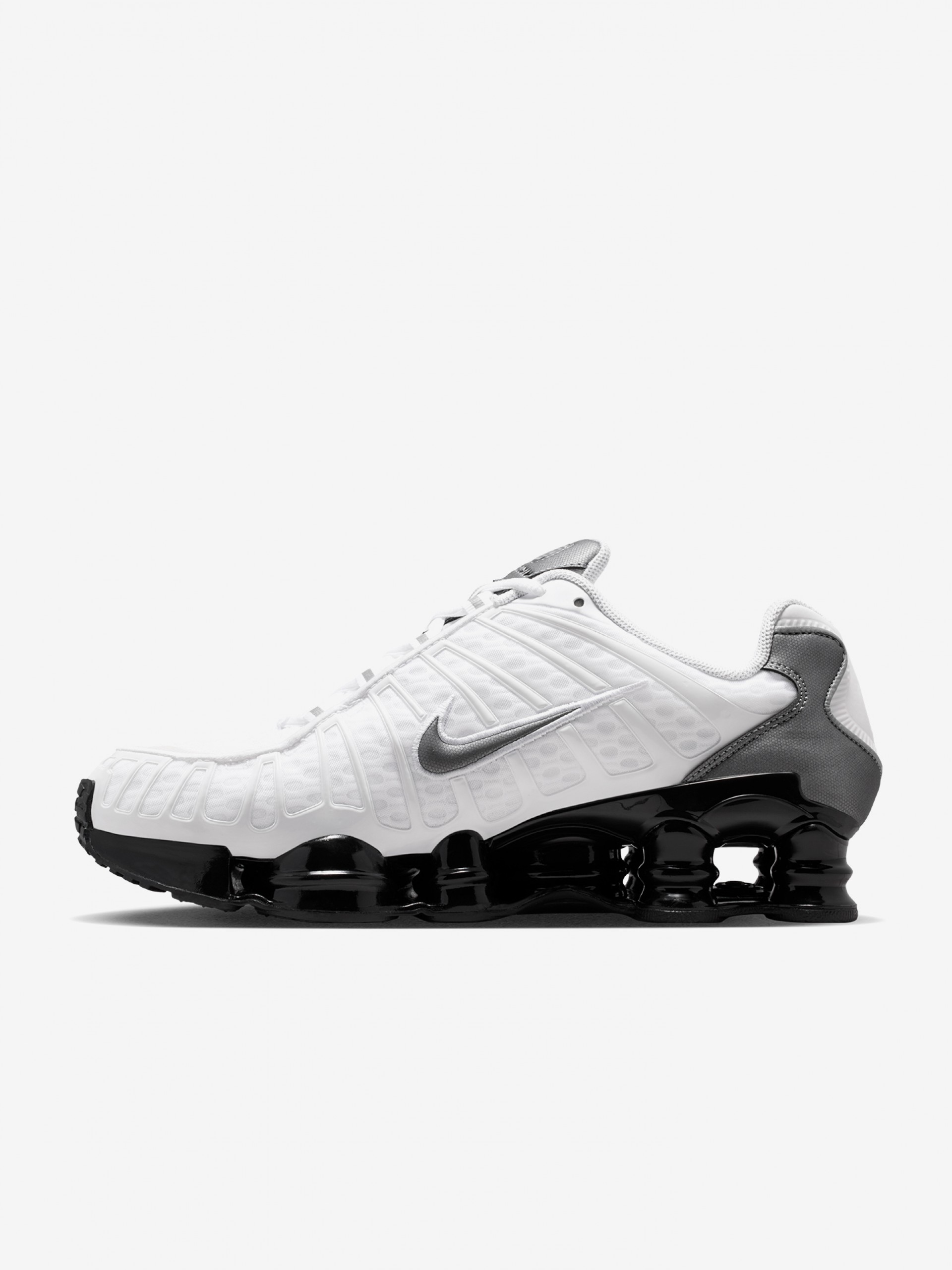 Sapatilhas Nike Shox TL Brancas, Cinzentas e Pretas Para Homem