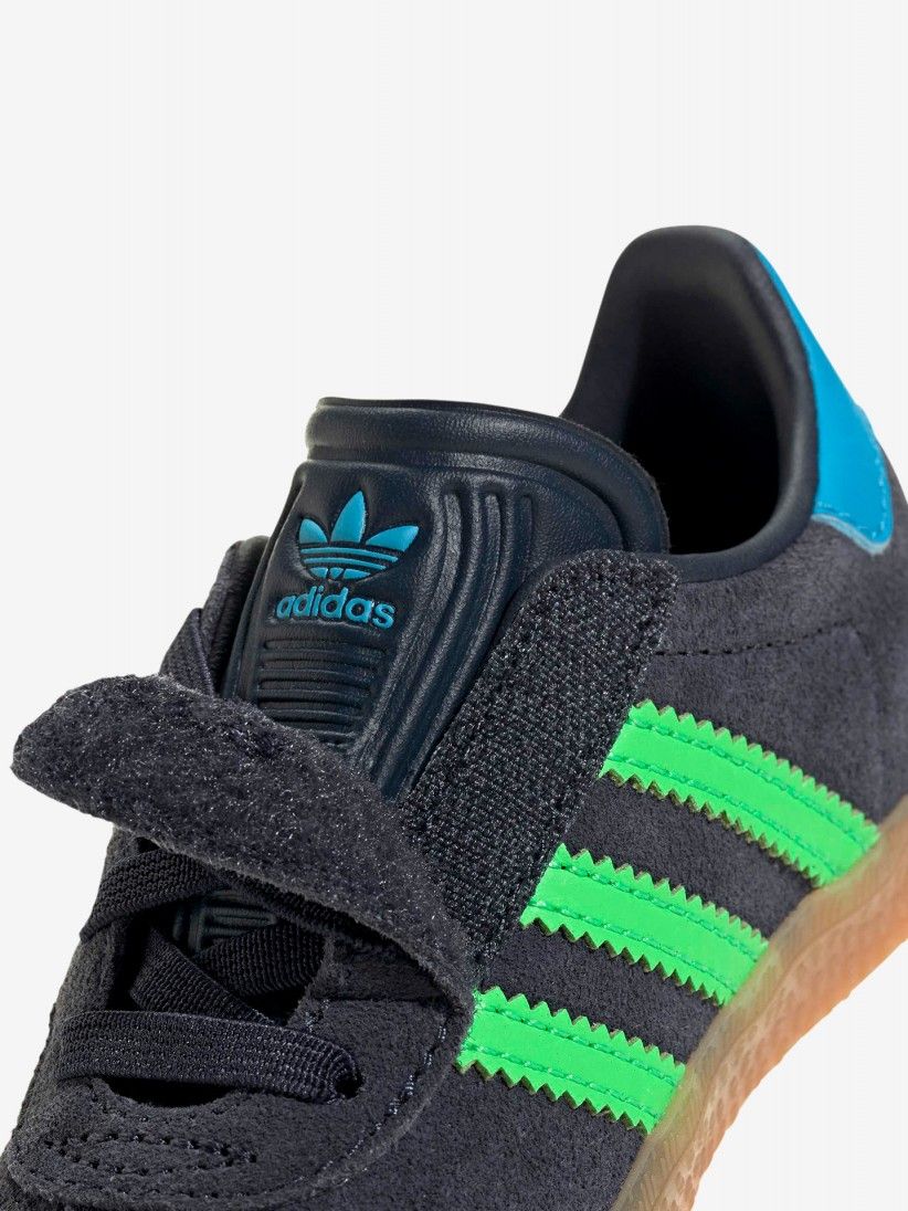 Zapatillas Adidas Gazelle CF EL I Azules y Verdes De Gamuza