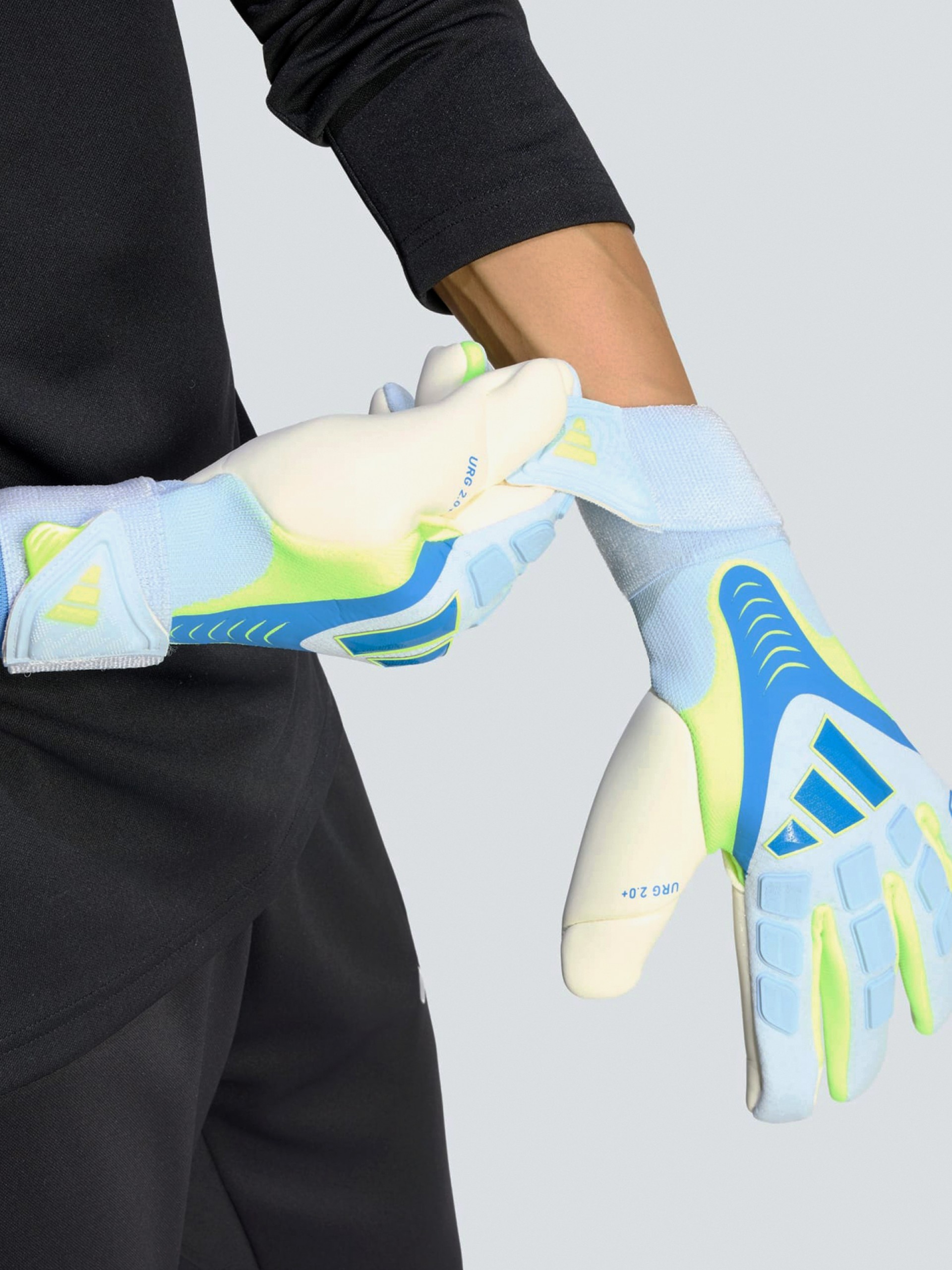 Guantes de Portero Adidas Predator Pro Strap Azules y Verdes