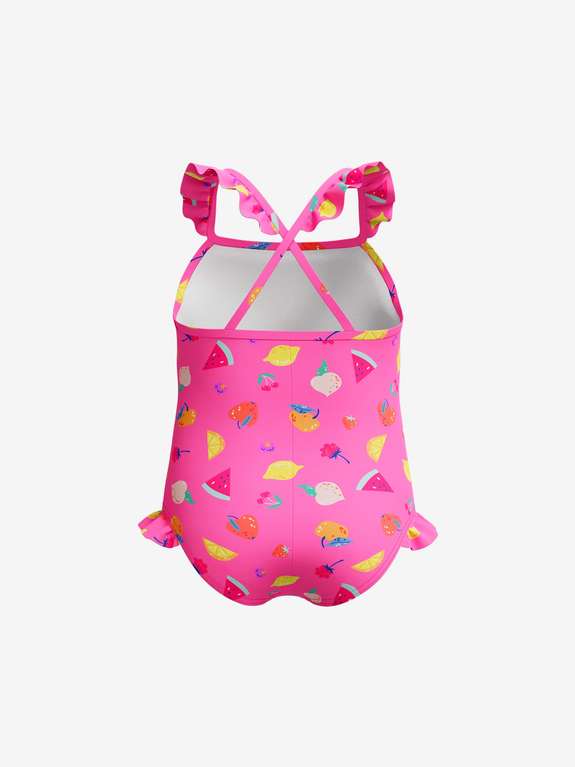 Bañador Speedo Printed Frill Thinstrap Kids Rosa