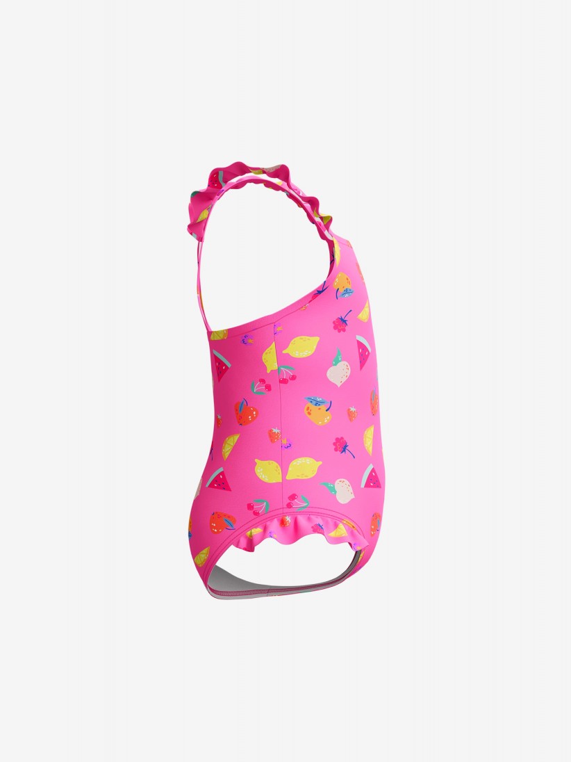 Ba�ador Speedo Printed Frill Thinstrap Kids Rosa