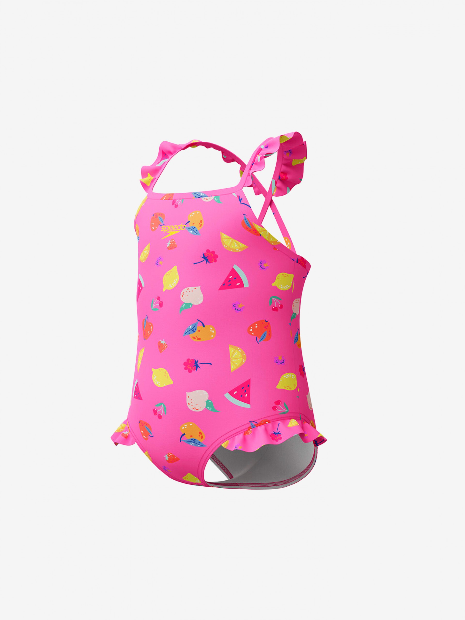 Fato de Banho Speedo Printed Frill Thinstrap Kids Rosa