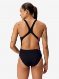 Ba�ador Speedo Placement Printed Powerback One Piece Negro