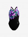 Ba�ador Speedo Placement Printed Powerback One Piece Negro