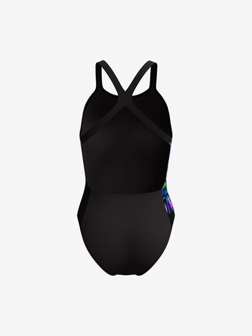 Ba�ador Speedo Placement Printed Powerback One Piece Negro