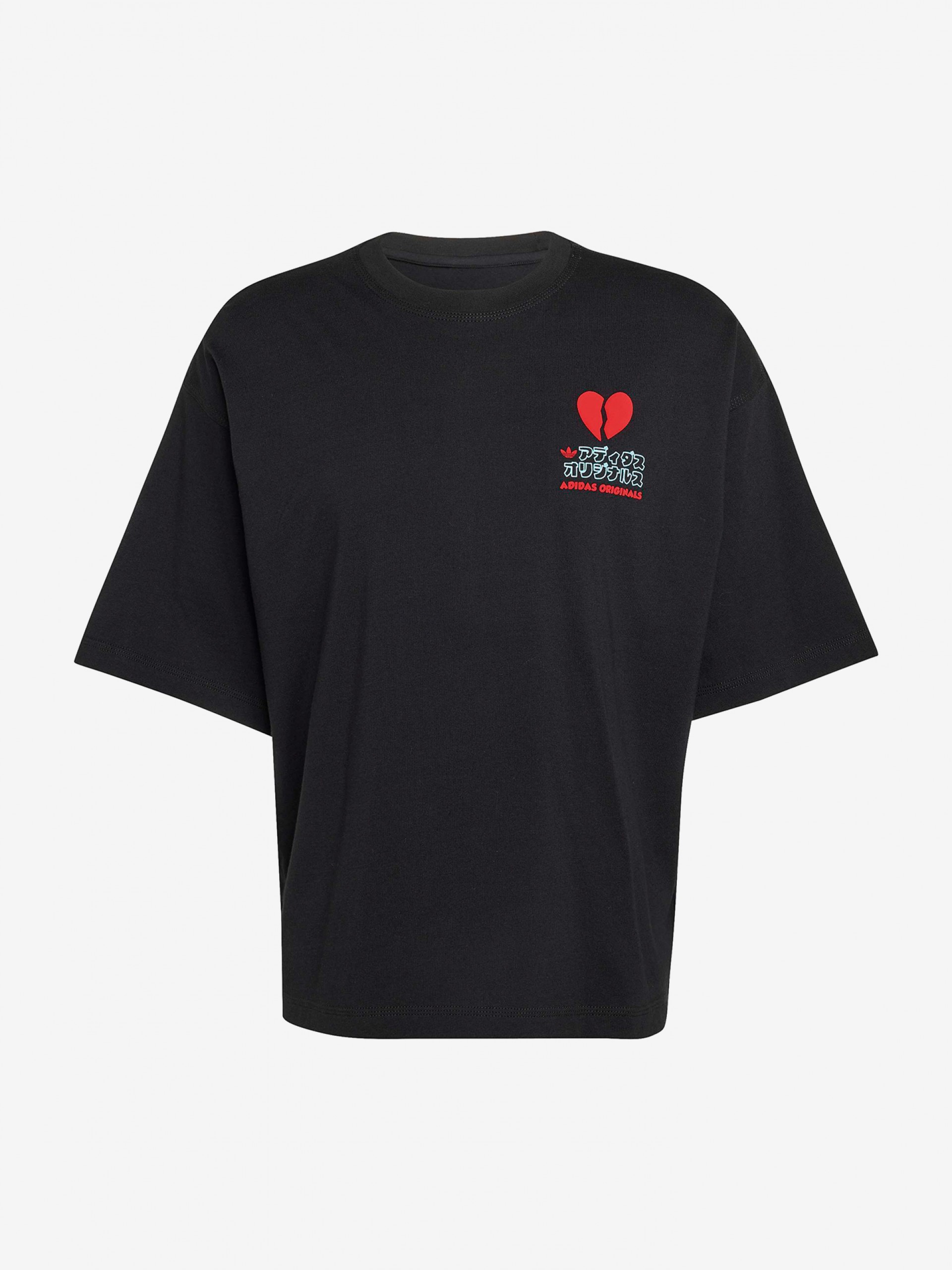 T-shirt Adidas V-Day Heart Broken Cat Graphic Preta