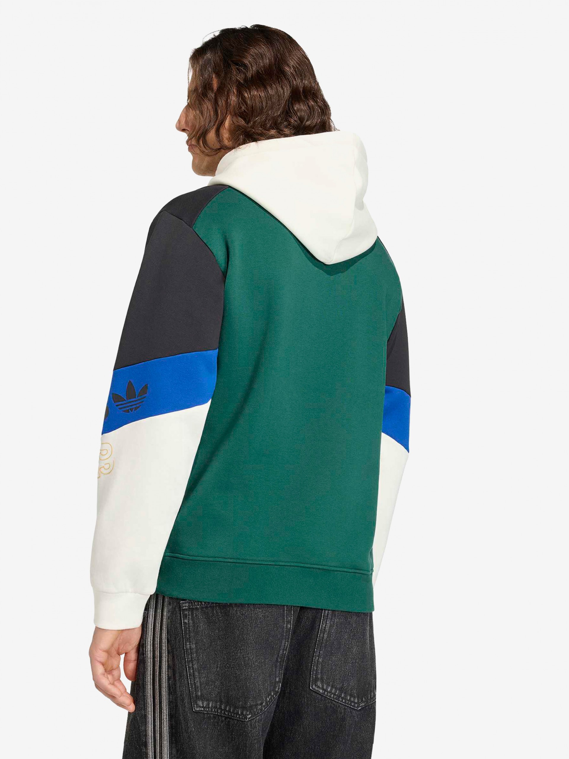 Camisola com Capuz Adidas Archive Football Graphic Verde, Preta, Branca e Azul