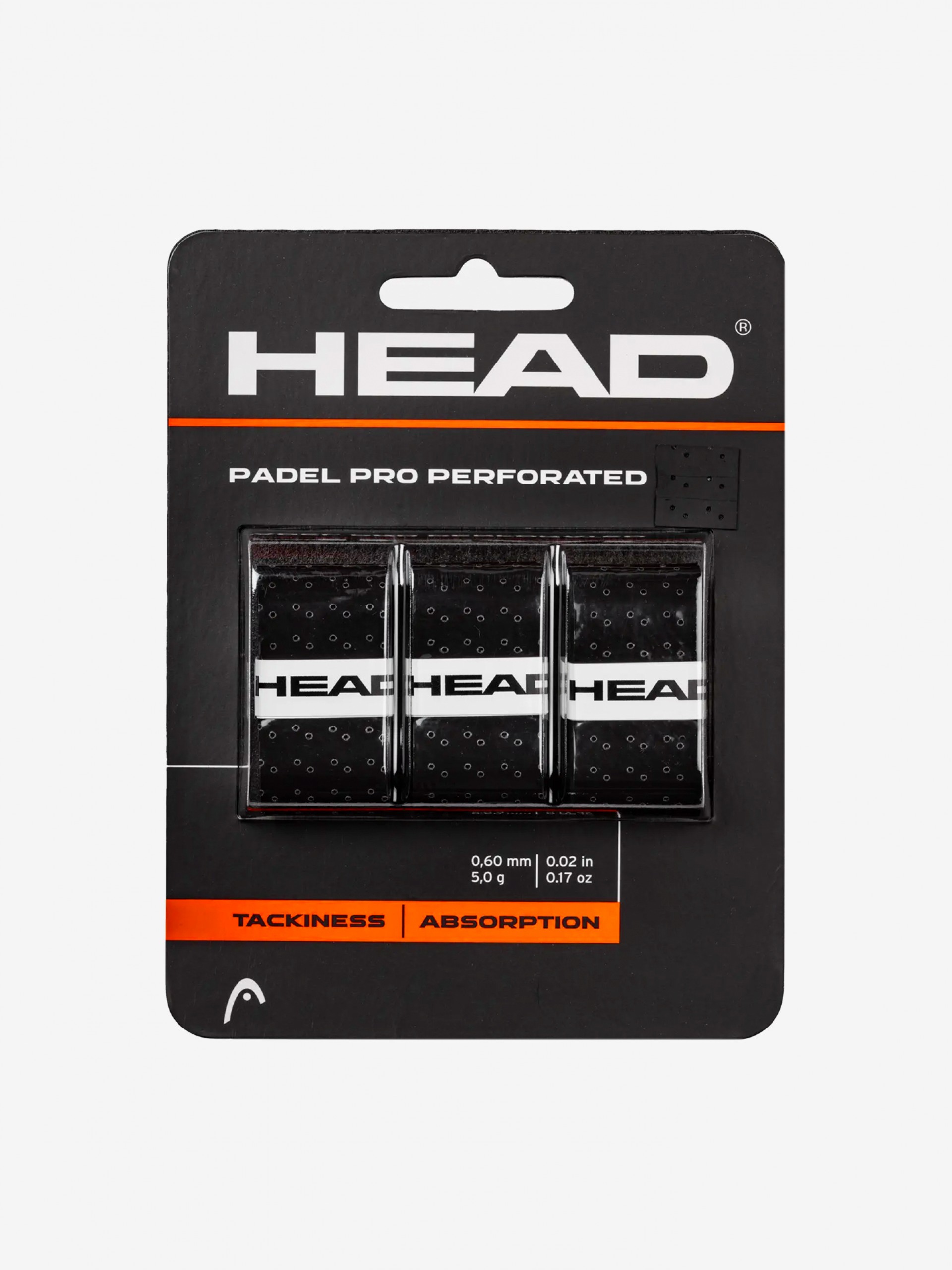 Overgrips Head Padel Pro Perforated Pretos (Pack 3)