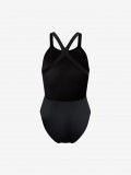 Speedo Placement Printed Powerback One Piece Black Swimsuit Speedo Placement Printed Powerback One Piece Black Swimsuit