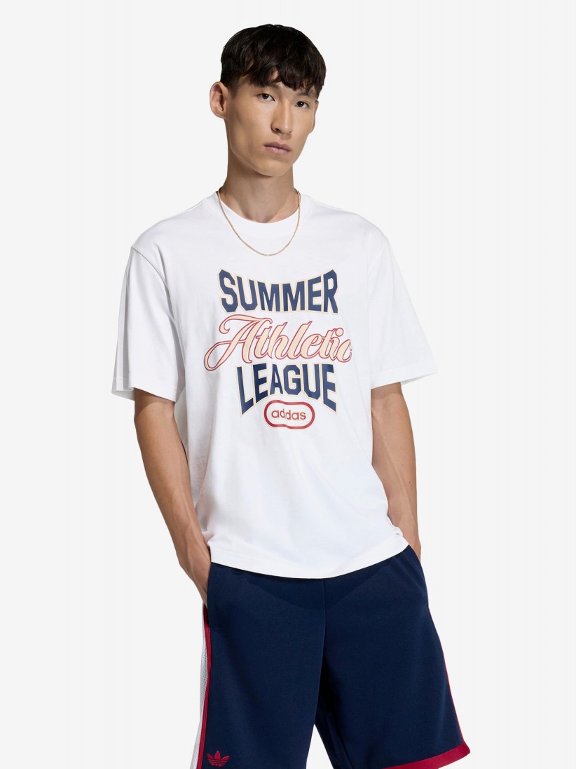 T-shirt Adidas Summer League Varsity GFX Branca