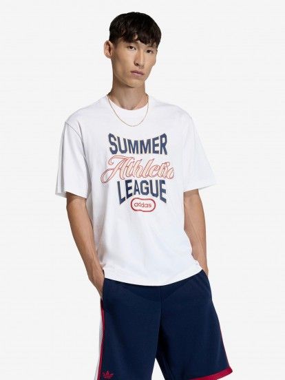 T-shirt Adidas Summer League Varsity GFX Branca