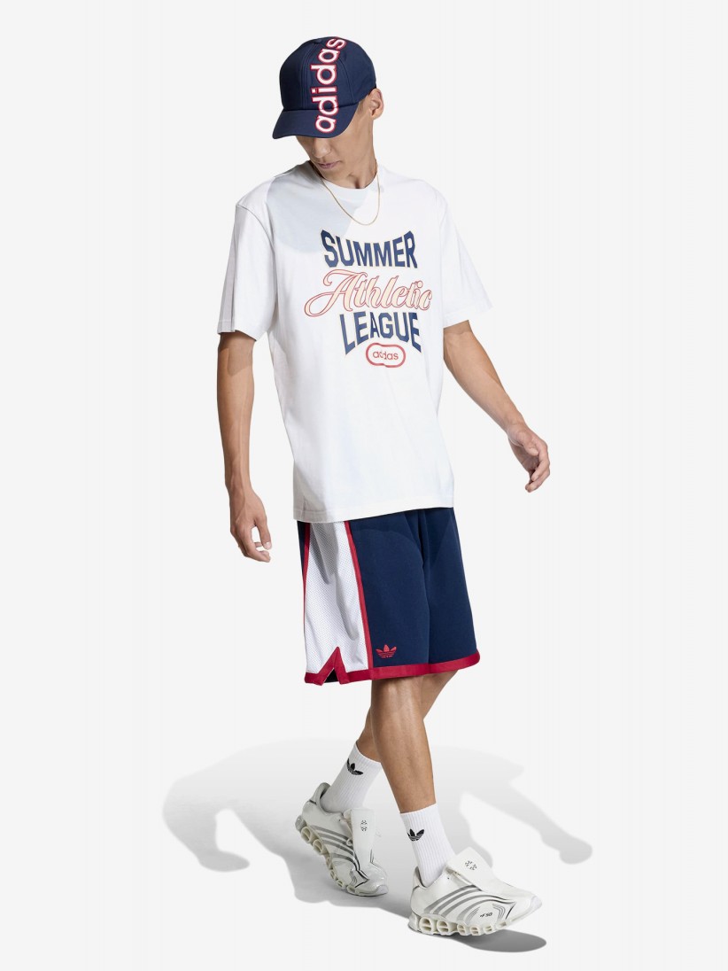 T-shirt Adidas Summer League Varsity GFX Branca