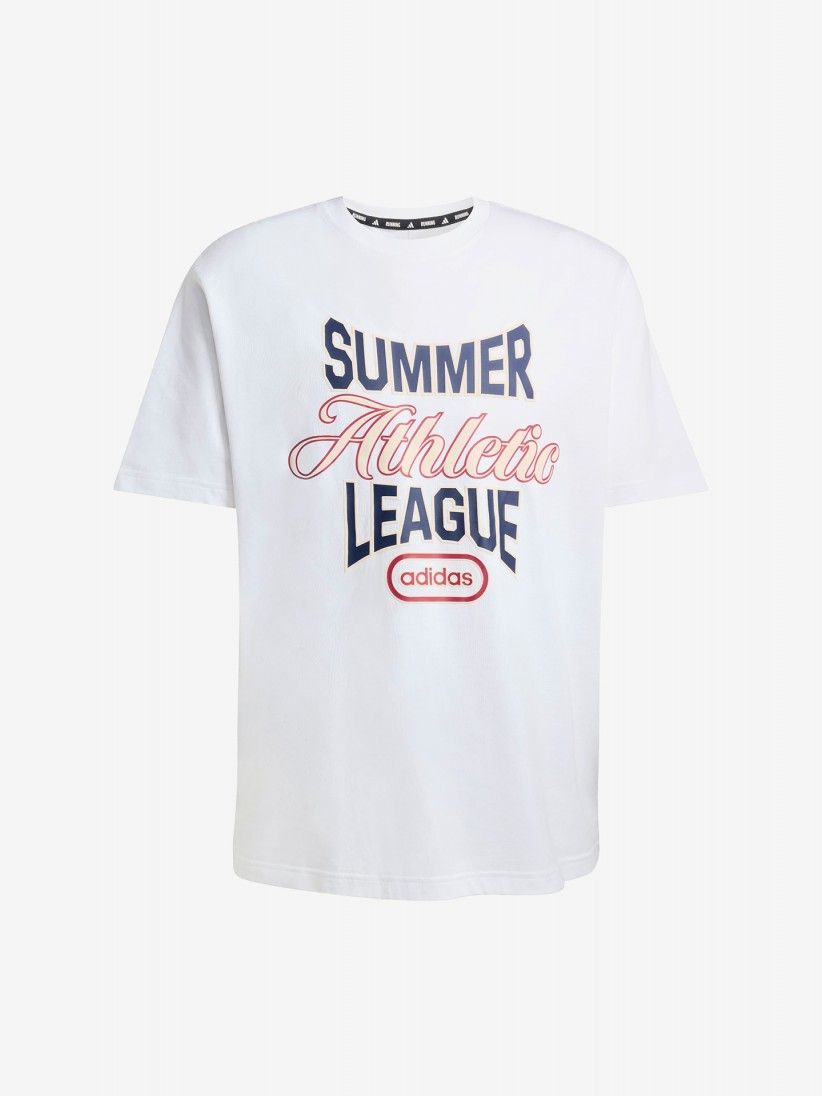 T-shirt Adidas Summer League Varsity GFX Branca