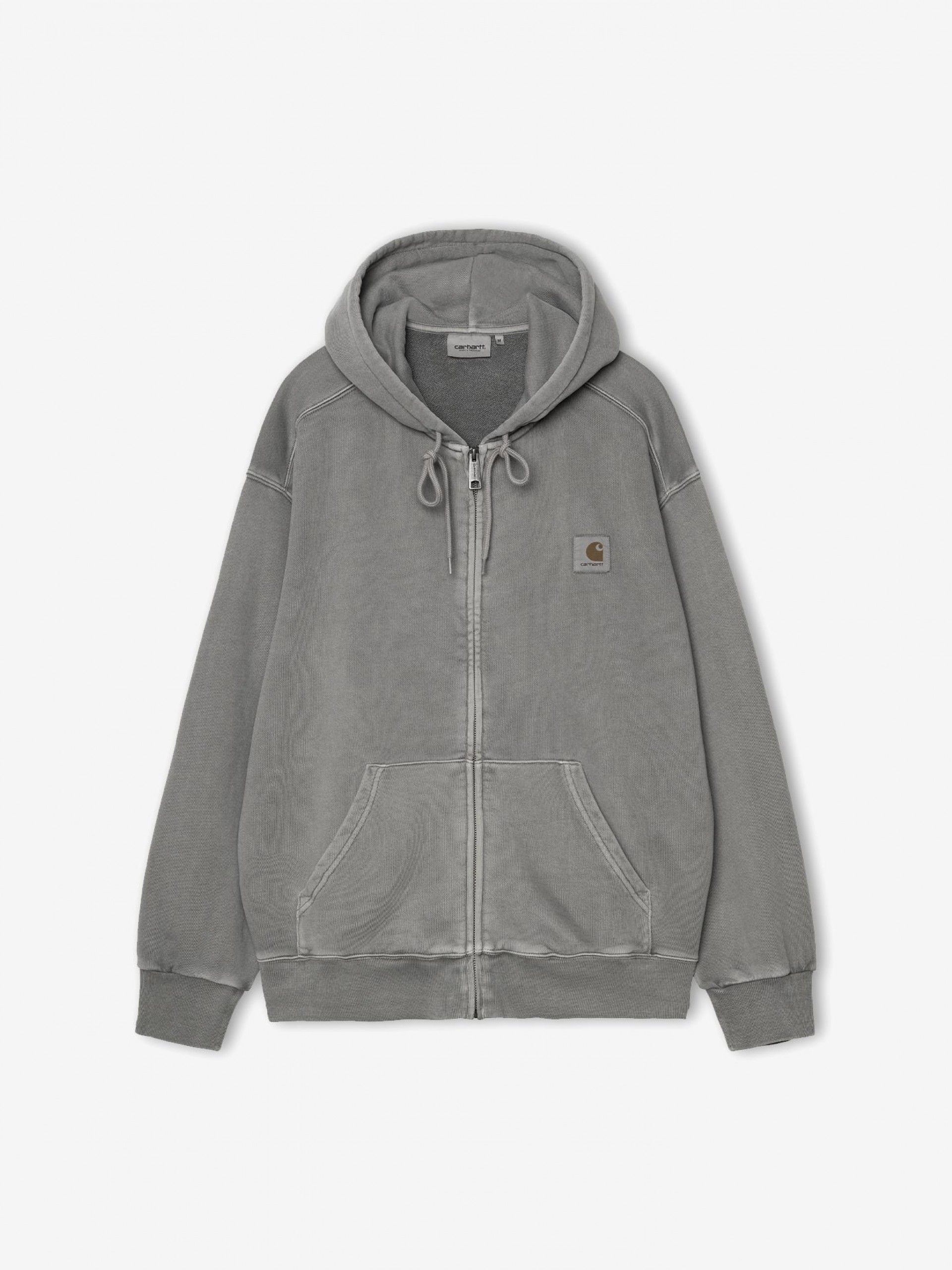 Carhartt WIP Nelson Grey (Garment Dyed) Hooded Jacket