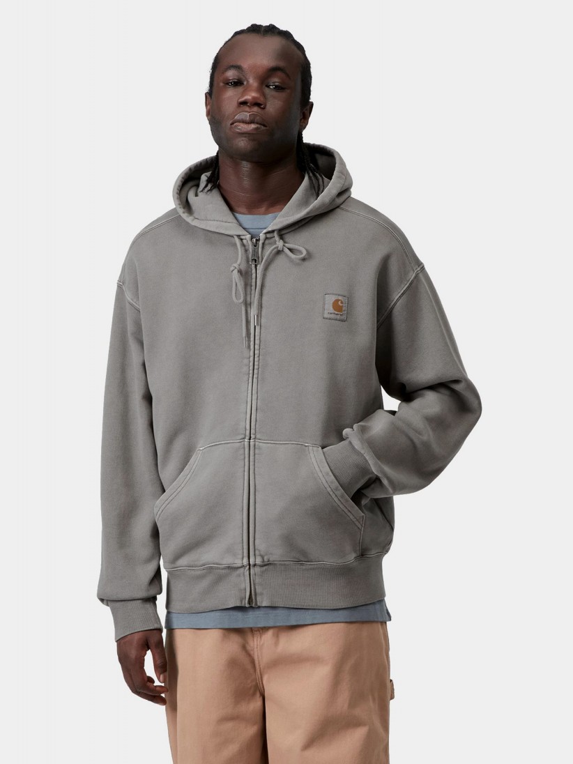 Casaco com Capuz Carhartt WIP Nelson Cinzento (Garment Dyed)