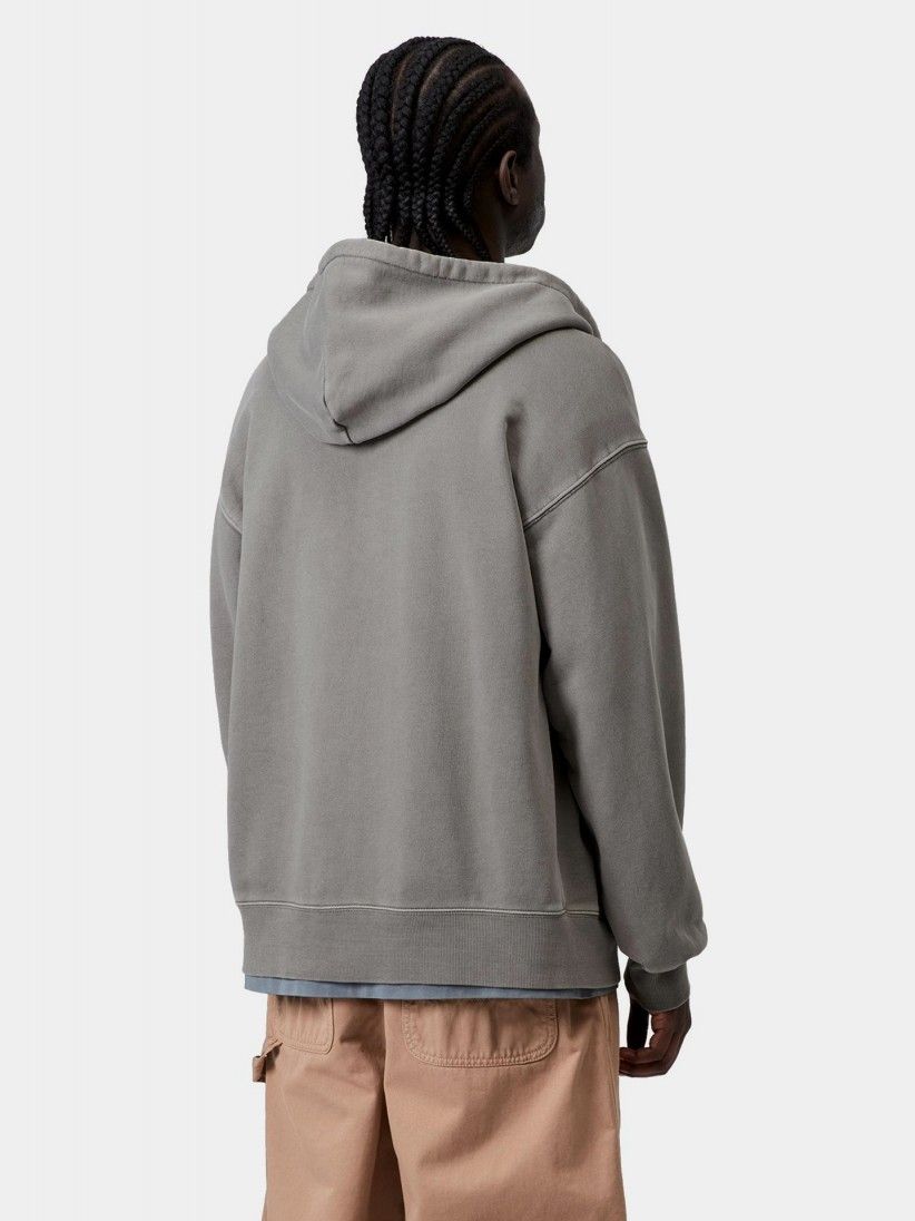 Casaco com Capuz Carhartt WIP Nelson Cinzento (Garment Dyed)