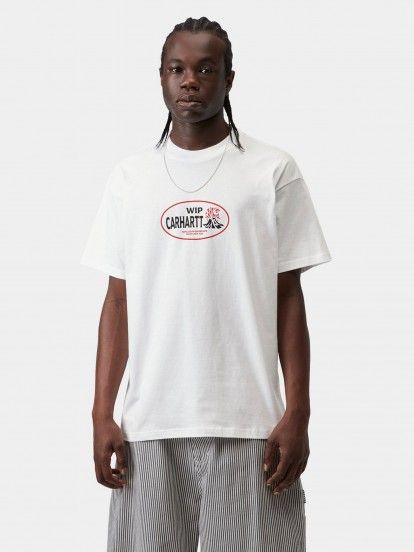 T-shirt Carhartt WIP Harlequin BBQ Branca