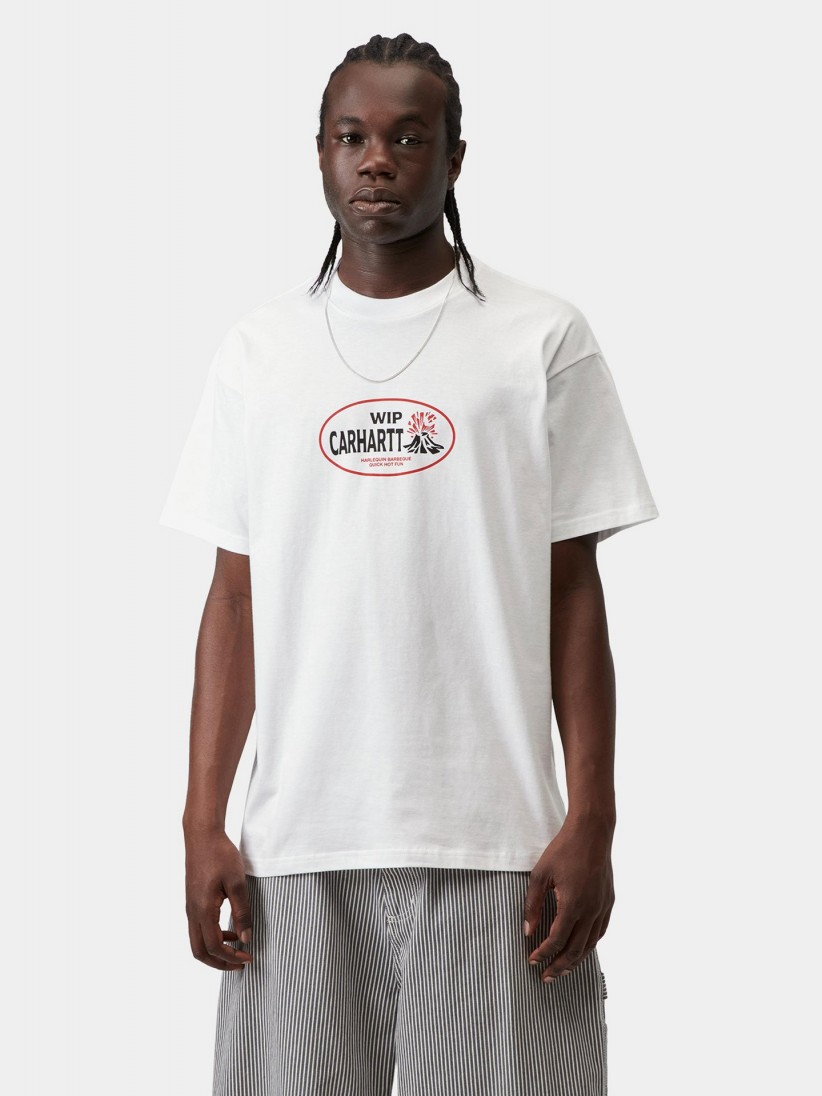 T-shirt Carhartt WIP Harlequin BBQ Branca