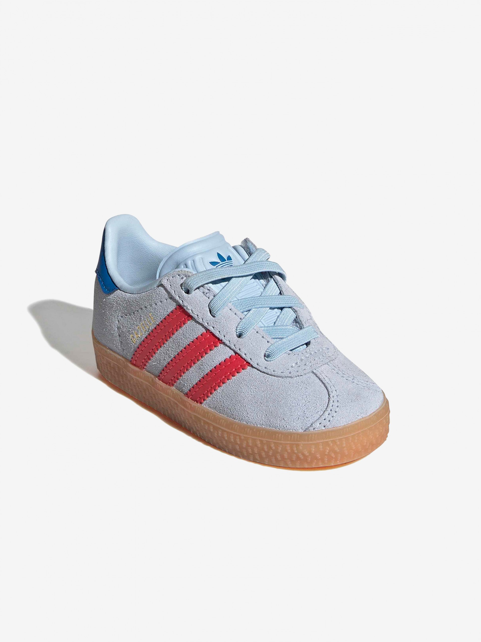 Sapatilhas Adidas Gazelle CF EL I Azuis e Vermelhas Em Camurça