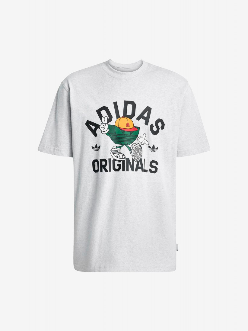 T-shirt Adidas Character Trefoil Series Cinzenta T-shirt Adidas Character Trefoil Series Cinzenta