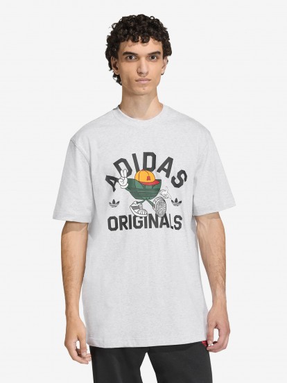 T-shirt Adidas Character Trefoil Series Cinzenta