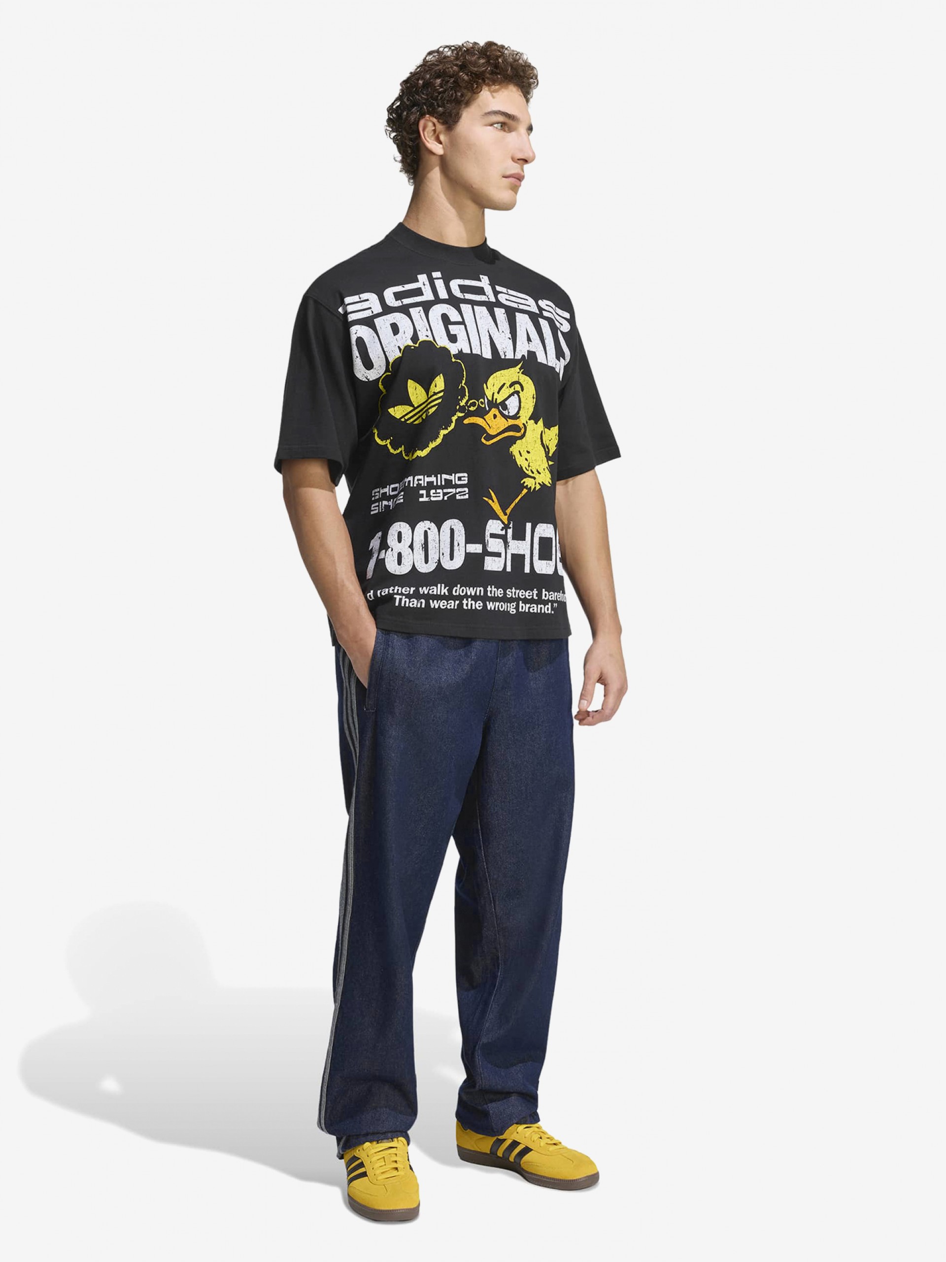 T-shirt Adidas Duck Graphic Cinzenta