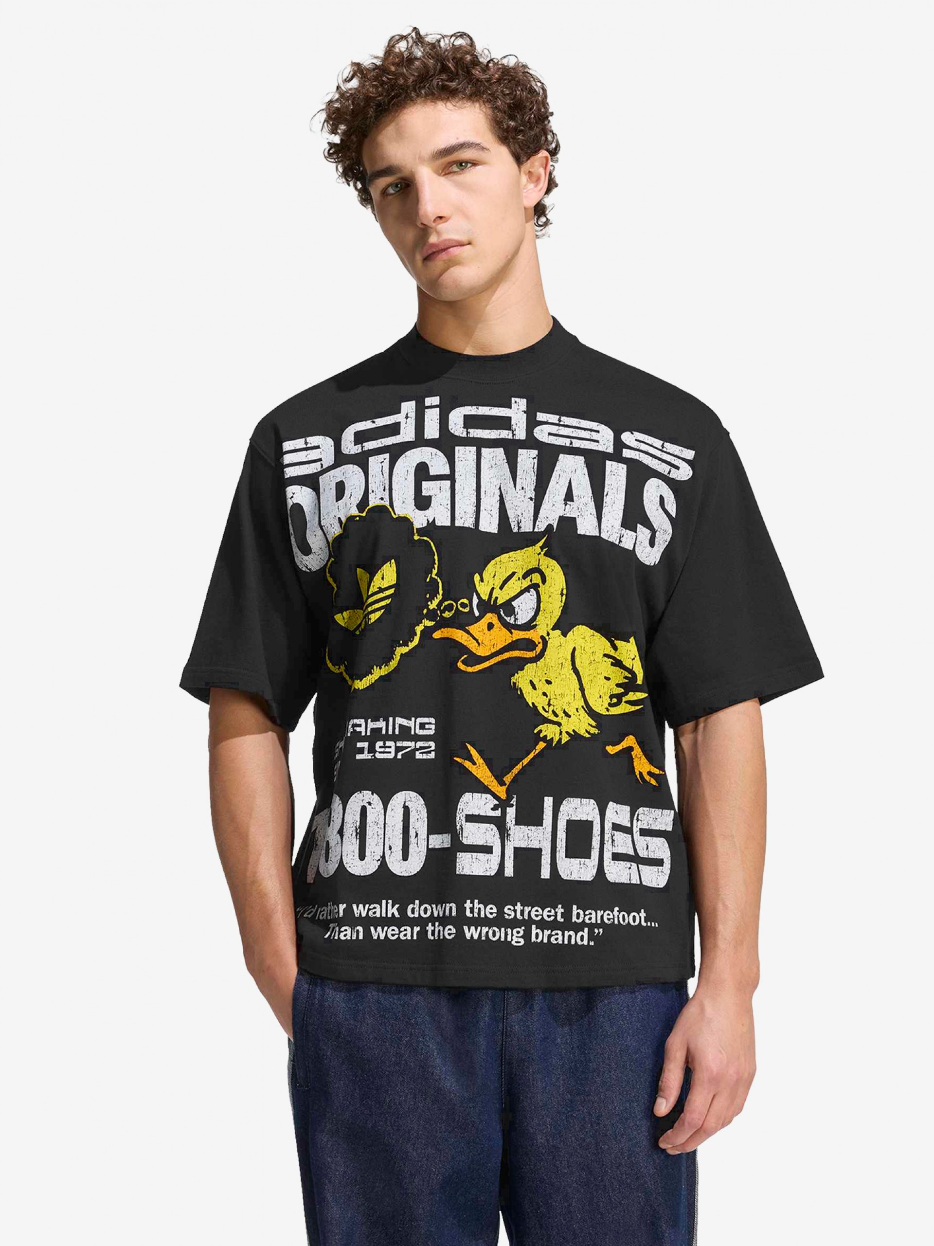 T-shirt Adidas Duck Graphic Cinzenta
