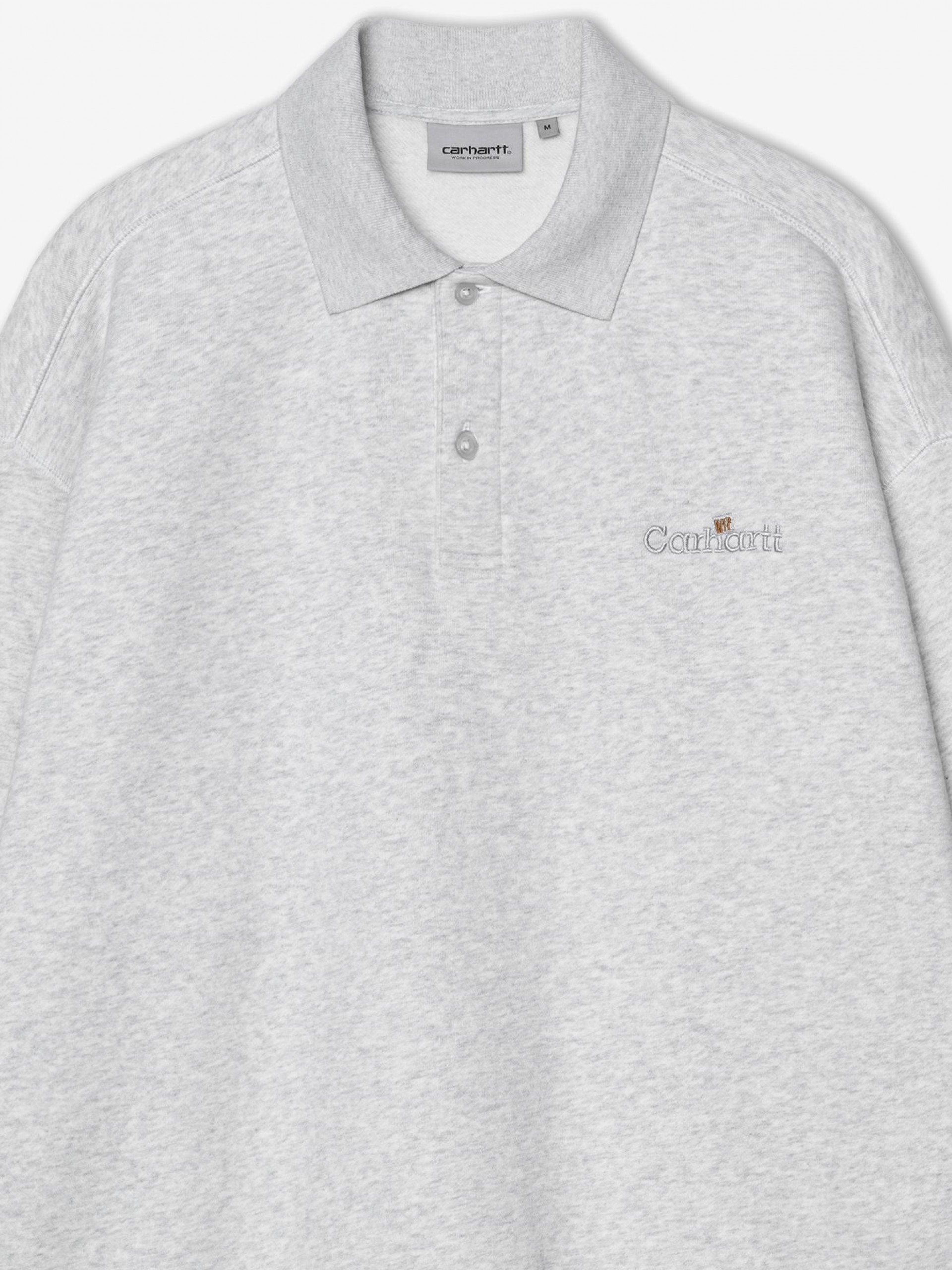 Sudadera Polo Carhartt WIP Label Gris