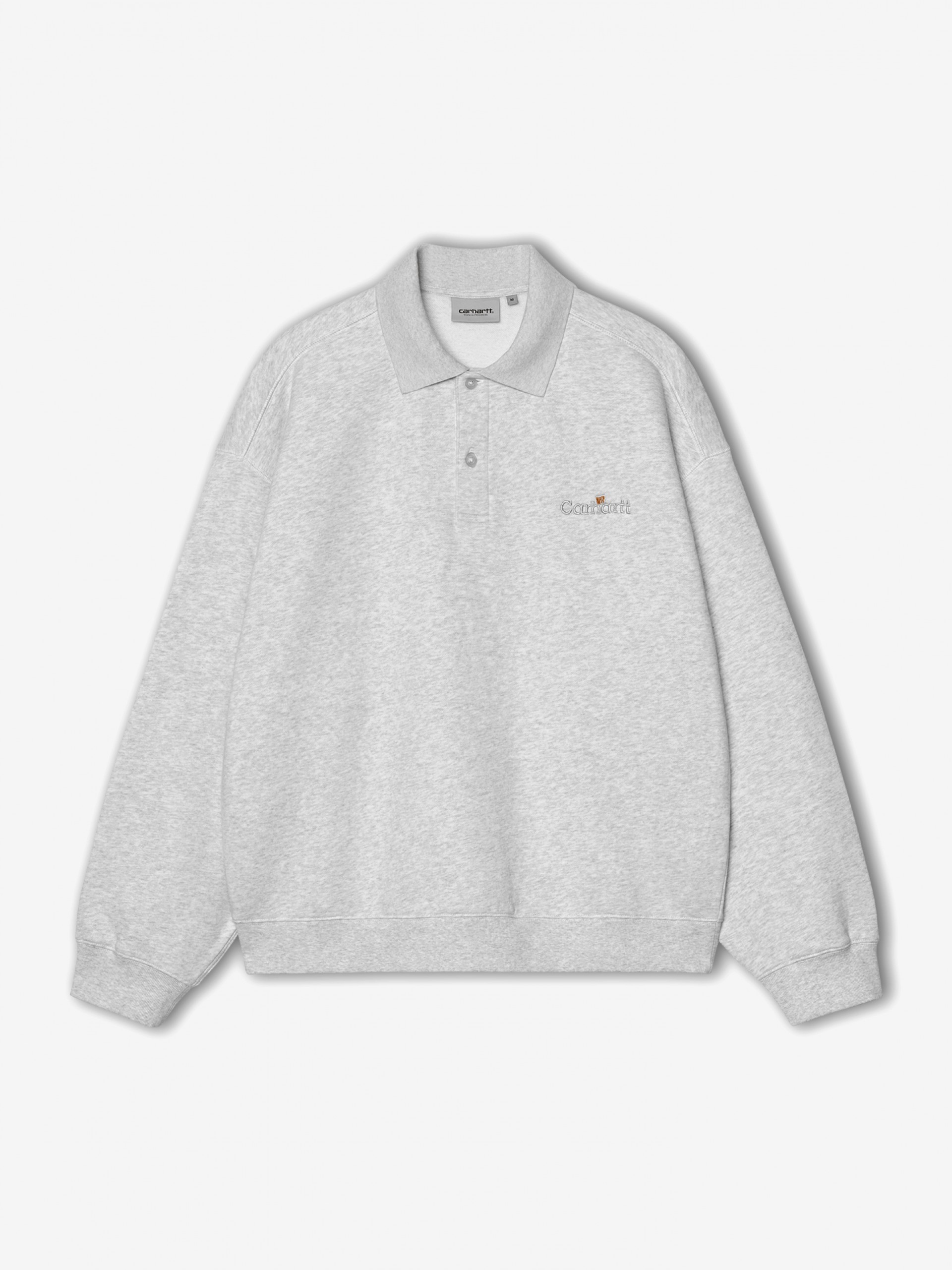Sudadera Polo Carhartt WIP Label Gris