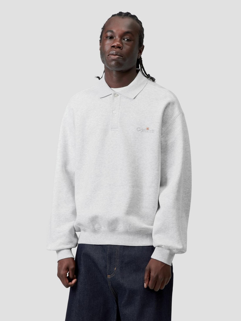 Camisola Polo Carhartt WIP Label Cinzenta