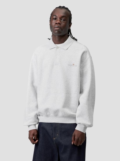 Camisola Polo Carhartt WIP Label Cinzenta