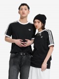 T-shirt Adidas 3-Stripes Preta e Branca