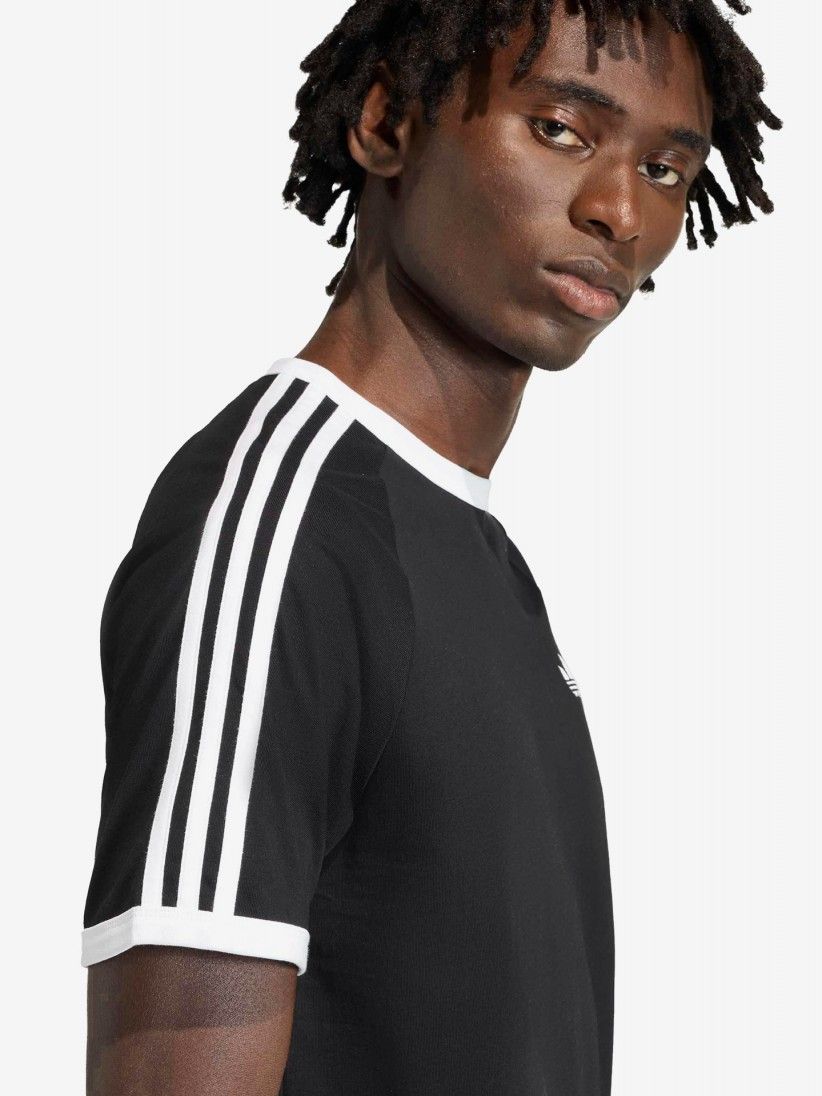 T-shirt Adidas 3-Stripes Preta e Branca