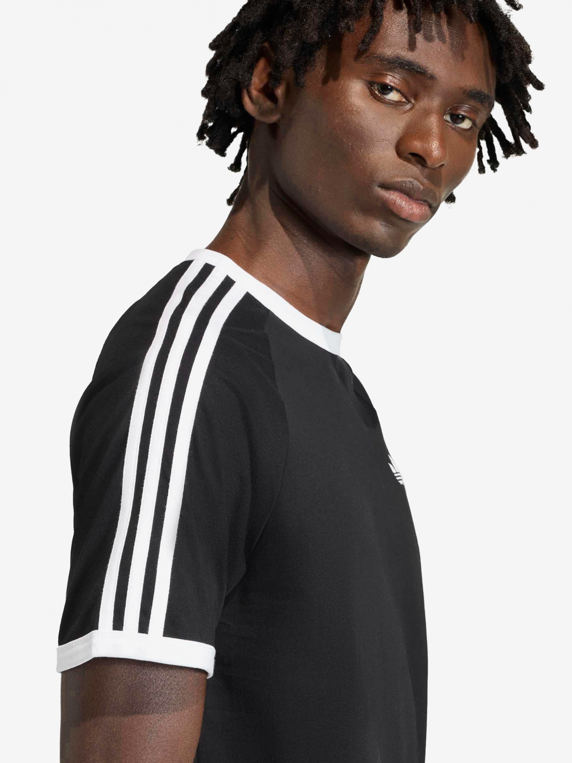 T-shirt Adidas 3-Stripes Preta e Branca