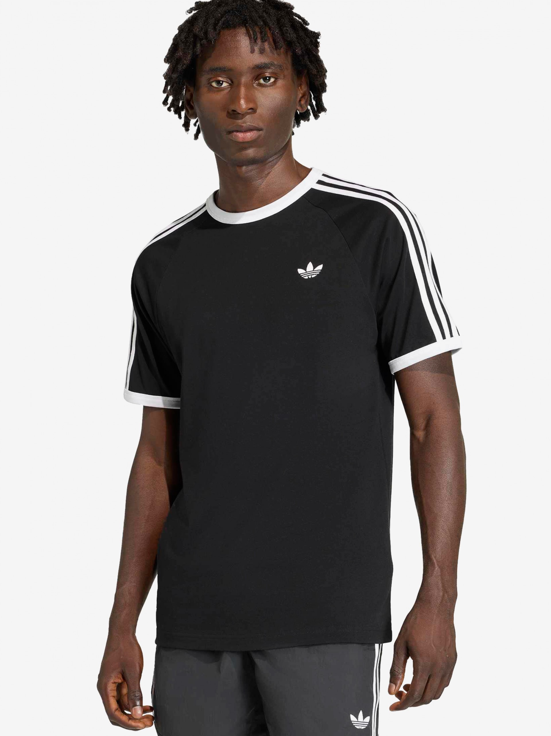 Camiseta Adidas 3-Stripes Negra y Blanca
