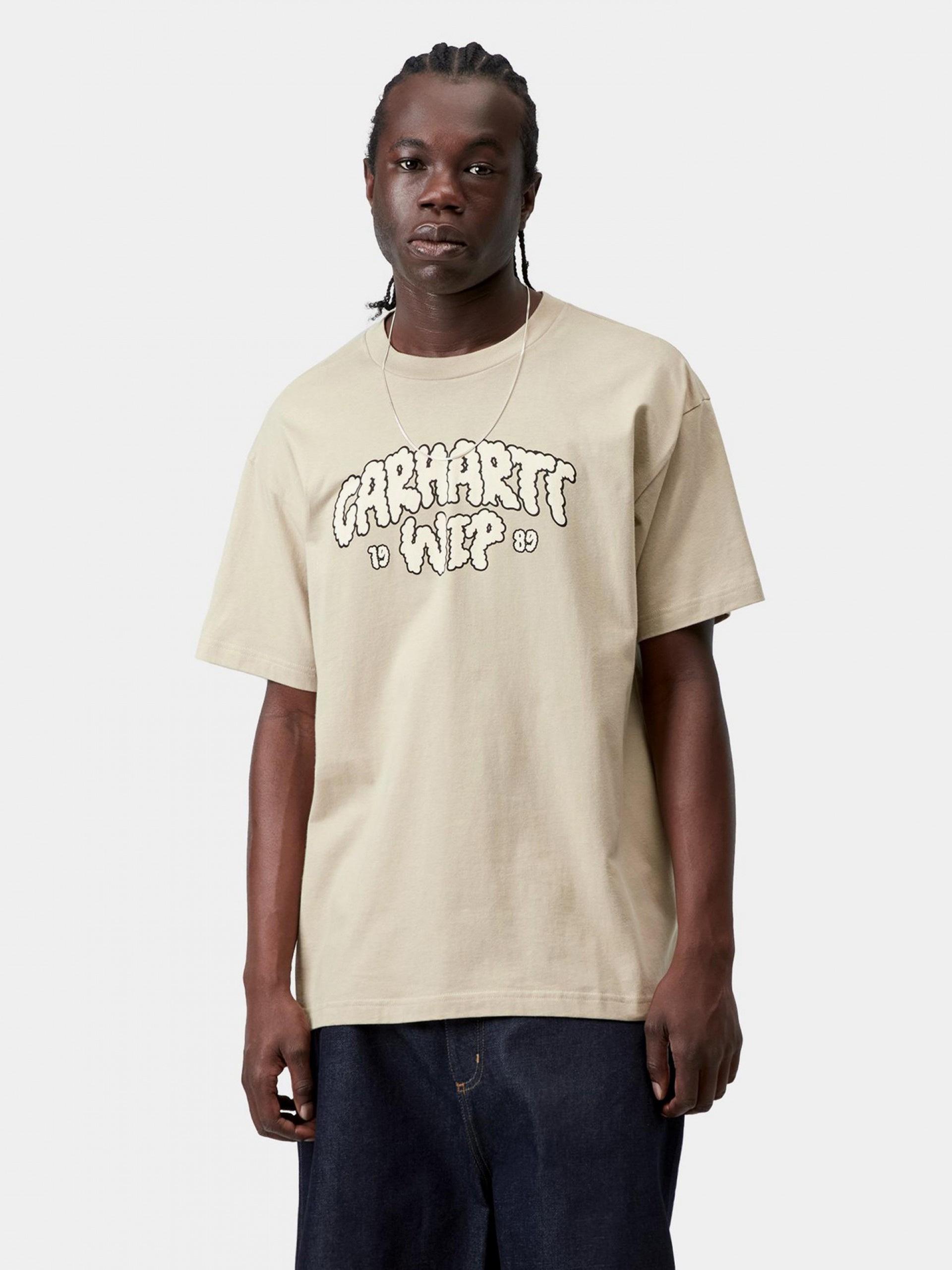 Camiseta Carhartt WIP Cloud Script Caqui