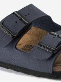 Birkenstock Arizona Birko-Flor Nubuck Kids Blue Slides