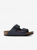 Birkenstock Arizona Birko-Flor Nubuck Kids Blue Slides