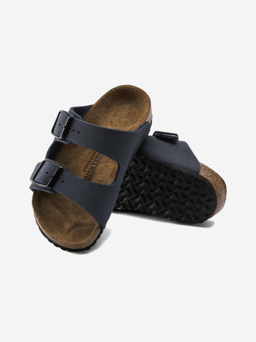 Chinelos Birkenstock Arizona Birko-Flor Nobuck Kids Azuis