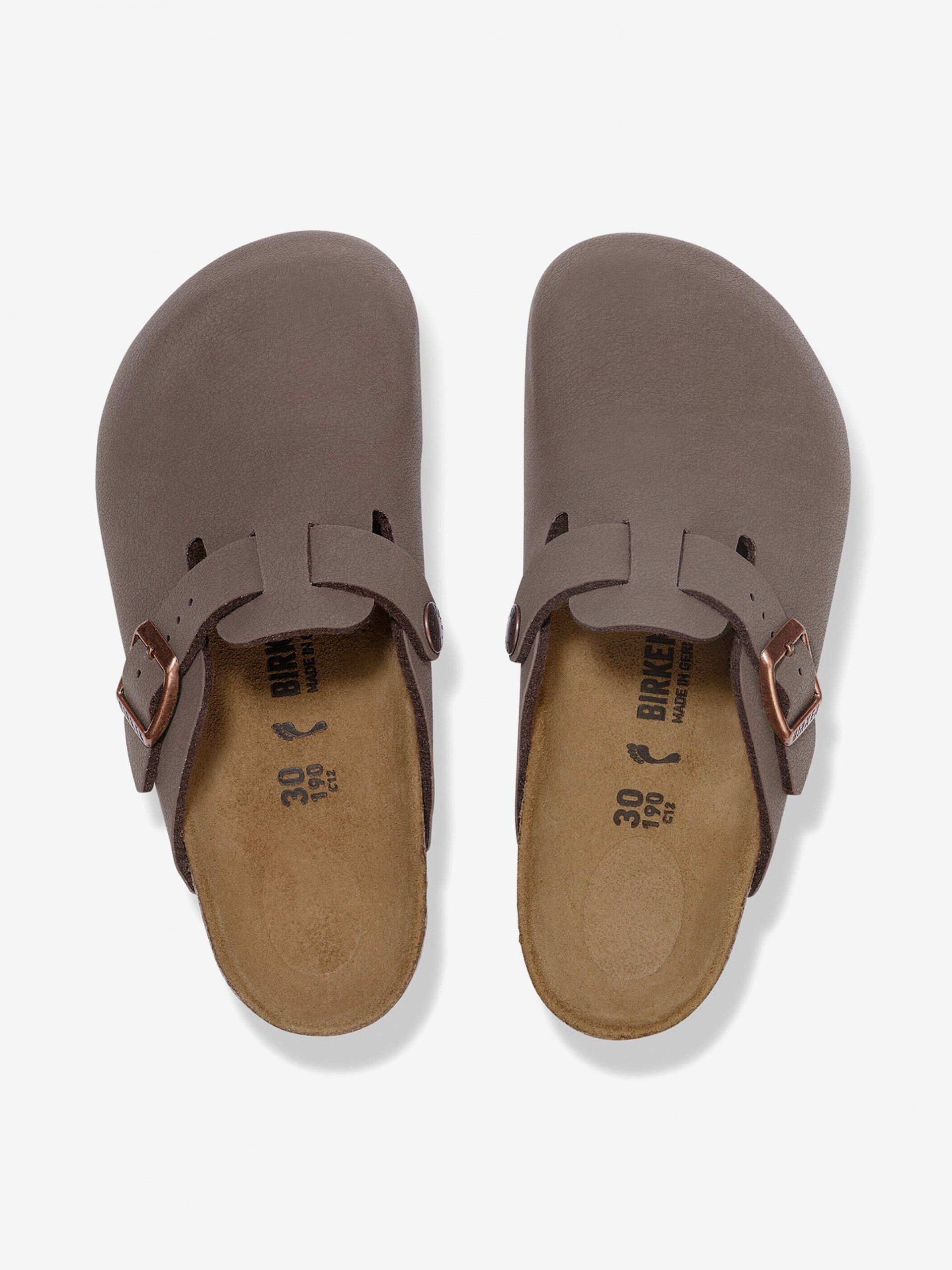 Chinelos Birkenstock Boston Birko-Flor Nobuck Kids Castanhos